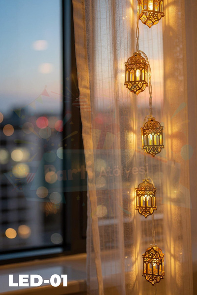 Parti Atölyesi Ramazan Kandil Temalı Metal Led Işık (LED-01)