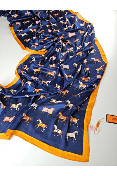 Shiva Scarfs شال حرير فوال بتصميم حصان، إكسسوارات، أوشحة حريرية، شال، حجاب