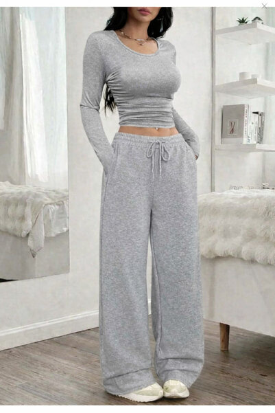 pandy Women's Wide Leg High Waist Sweatpants