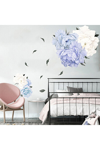 MaffStuff Decorative sticker with peony flowers 40 x 60 cm