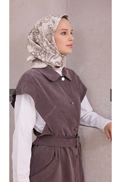 Belli Twill ipek Çiçekli Desen Eşarp