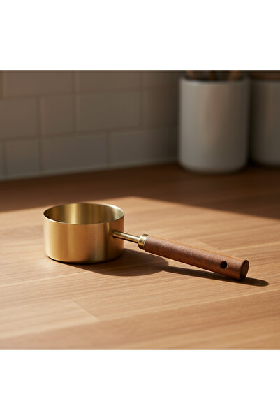 Bambum Escala Wooden Handle Gold Measuring Spoon 125 ml
