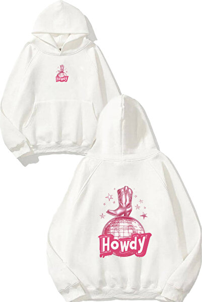 VSRN هودي 1 سويت شيرت أبيض كبير الحجم مطبوع بتصميم هاودي 1