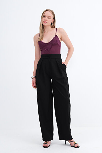 Addax High Waist Wide Leg Pants Pn3890
