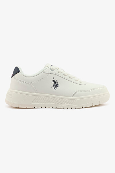 U.S. Polo Assn. Women's White Sneakers - Soft Cushioned Sole for Effortless S...