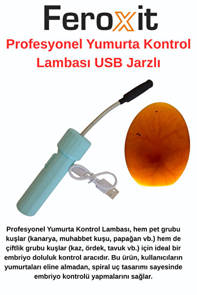 FEROXİT Yumurta Kontrol Cihazı | Embriyo Kontrol Lambası | Kanarya, Muhabbet,...