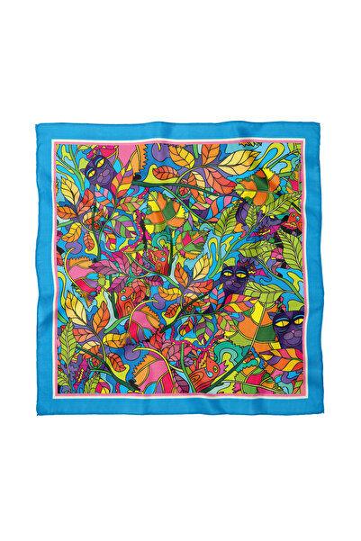 Sultan İpek Artistic Patterned Scarf / Bandana 50X50Cm