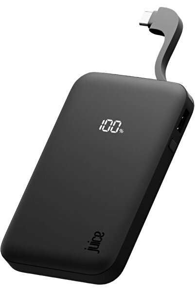 Juice Eco Integrated Power Bank, Portable Charger 5,000 mAh with Built-in Cab...