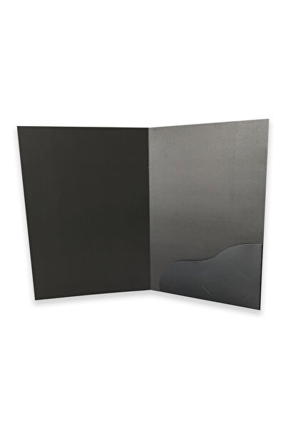 ABB Matbaa 50 Adet Siyah Cepli Dosya Sunum Evrak Dosyası Baskısız 300 gr A4