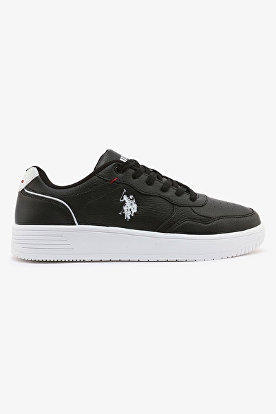 U.S. Polo Assn. Men's Black Low-Top Sneakers - Lightweight Classic Lace-Up De...