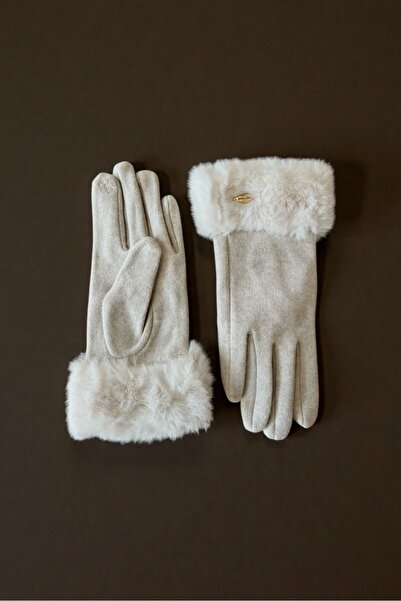 Beju be Frey Feather Detailed Gloves