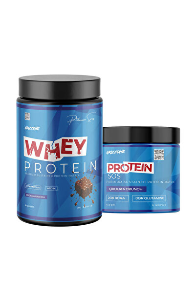 GRIZZONE بروتين مصل اللبن 900 جرام (كرينش) + صوص البروتين مع هدية