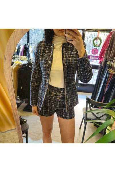 Minası Butik EKOSE TÜVİT CEKET LAVİVERT