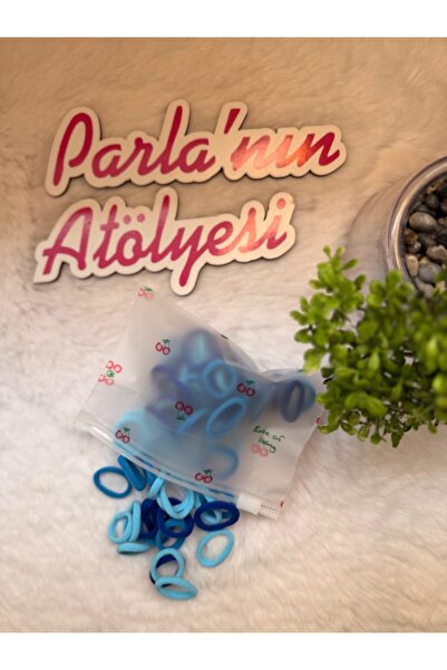SOFT Paket od 50 plavih, debeo kaiševa za kosu za bebe i devojčice