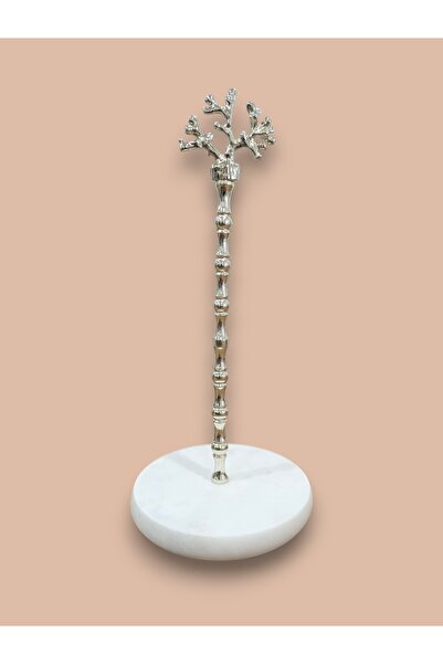 FARALYAHOME Natural Marble 14 cm Paper Towel Holder Silver Coral