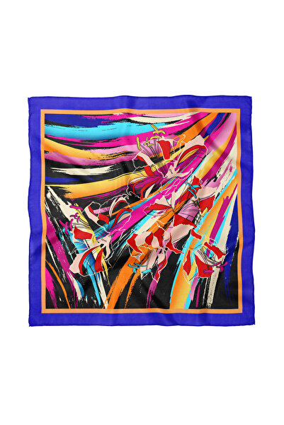 Sultan İpek Artistic Patterned Scarf / Bandana 50X50Cm