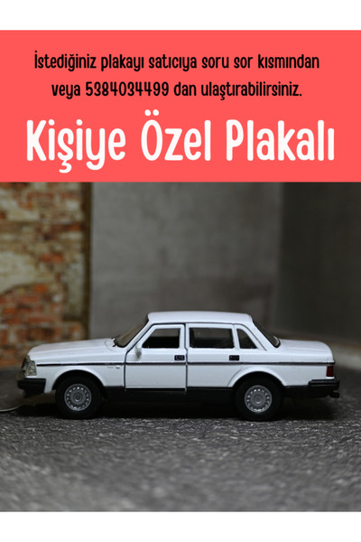 bebeym Volvo 240 GL Metal Araba 1:36 Beyaz