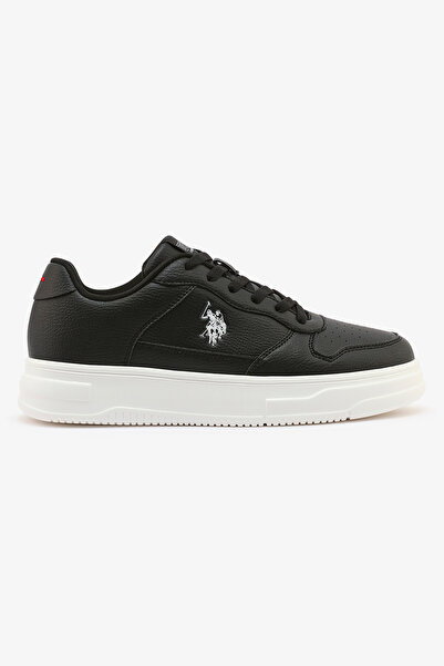 U.S. Polo Assn. أحذية رياضية رجالية سوداء منخفضة - أحذية كاجوال أنيقة ومتينة