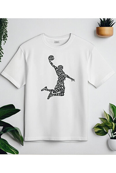 ASELİNDA Tricou casual pentru bărbați, la modă, cu imprimeu cu litere și basc...