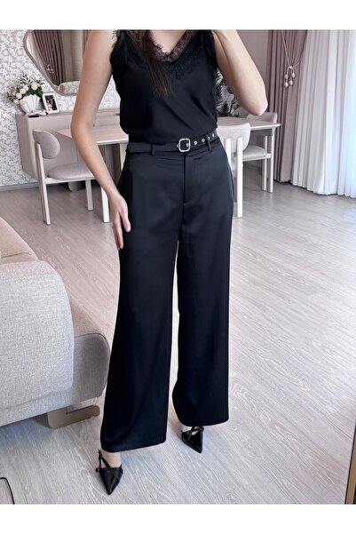 MAYS Kemerli saten pantolon