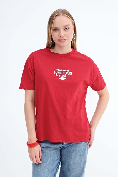 Addax Crew Neck Printed T-Shirt P10574