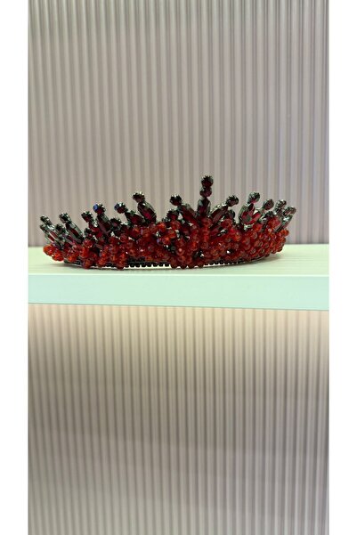 BYYEŞO Red Embroidered Crown