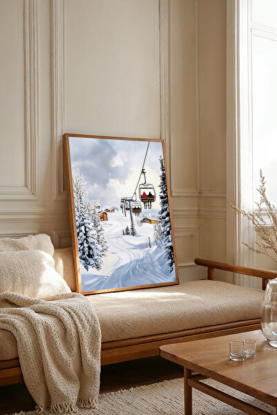 Dekorsiahome Tablou dintr-o singură bucată cu ramă din lemn TK2644