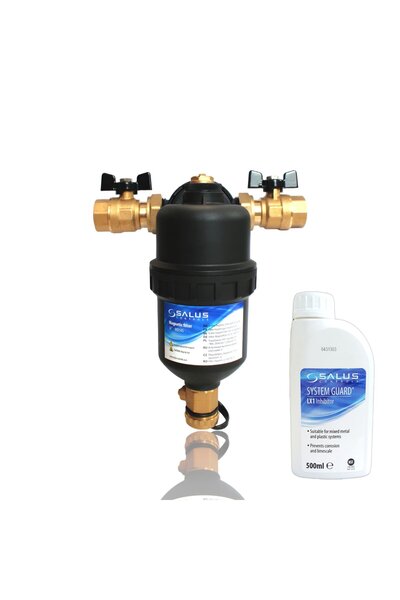 SALUS MD 34 S Magnetic Filter with ¾” Valve, 500 ml Inhibitor Liquid