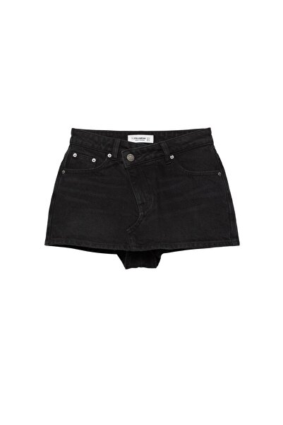 Pull & Bear Çapraz belli kot şort etek
