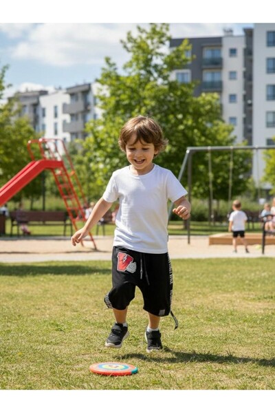 Babyhola شورت شالوار مخطط ومطبوع للأولاد من عمر 2-9 سنوات 35034