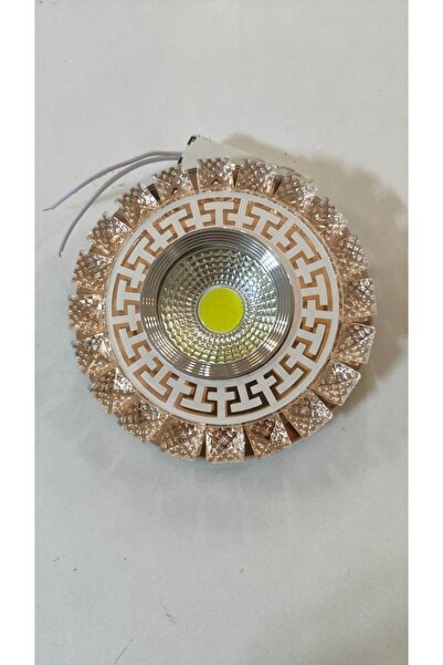 Ruby Bronz Kristal Cam Sıva Altı Spot 5+5 WATT Cob Led Armatür Beyaz Işıklı, ...