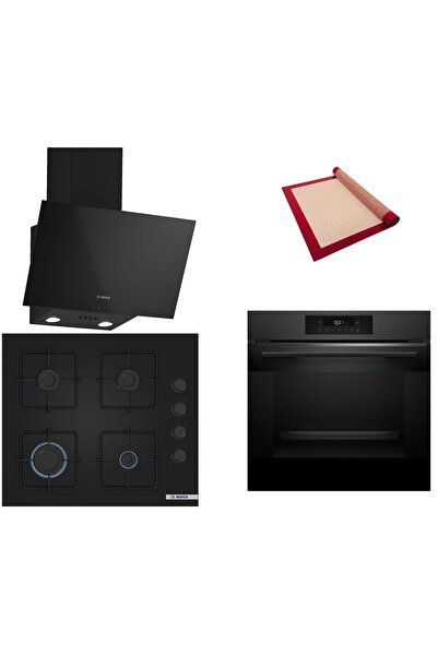 Bosch Siyah 3 lü Ankastre Set (HJG852YT0T-POP6C6P31O-DWK63PJ60T) 3D Fry - Fır...