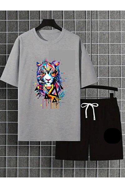 orwen life est. 2022 Streetwear Tiger Printed Oversize Unisex T-Shirt Shorts ...