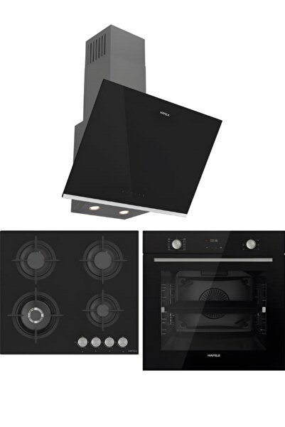Hafele Orion Siyah Ankastre Set 7 (Orion II Ocak + Orion Fırın + Orion Davlum...