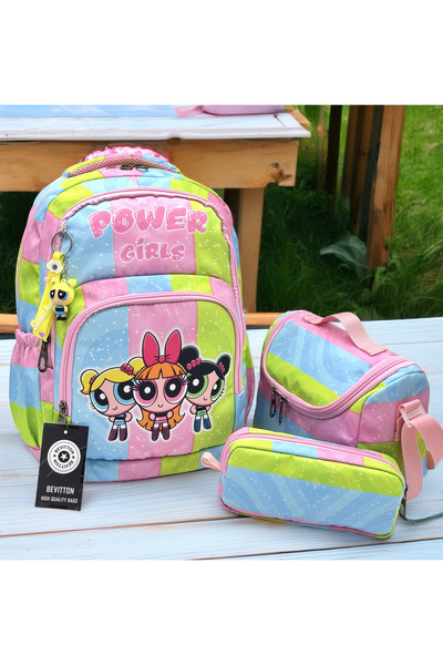 Bevitton Primary School Bag Colorful 3-Piece Set Primary School Bag Character...