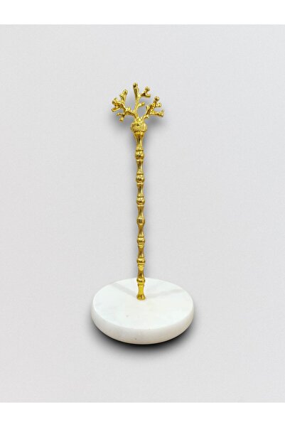 FARALYAHOME حامل مناشف ورقية من الرخام الطبيعي باللون الذهبي المرجاني مقاس 14 سم