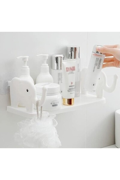 Safirs Banyo Şampuan Kozmetik Raf Organizatör | Mutfak Baharat Kavanoz Yapışk...