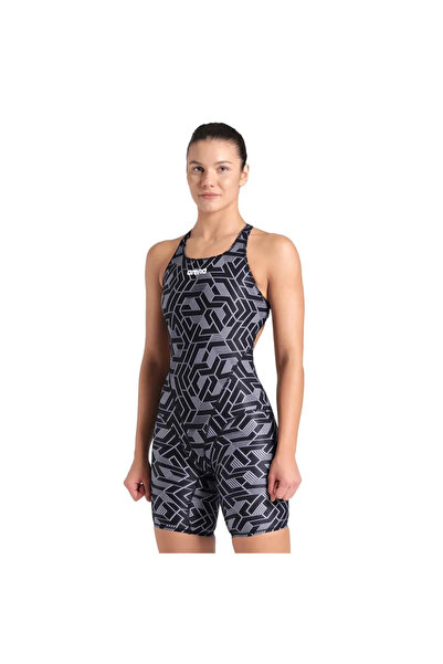 ARENA Printed Full Body Kadın Siyah Yüzücü Mayosu 007909500
