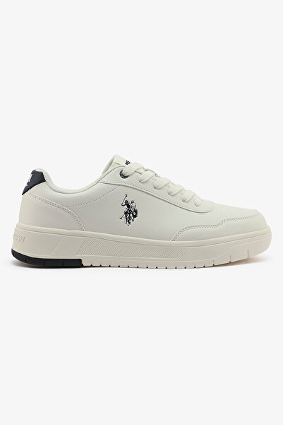 U.S. Polo Assn. حذاء رياضي أبيض للرجال - حذاء خفيف الوزن وجيد التهوية ومريح