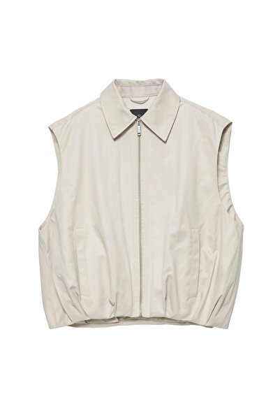 Pull & Bear Balon etek uçlu fermuarlı yelek