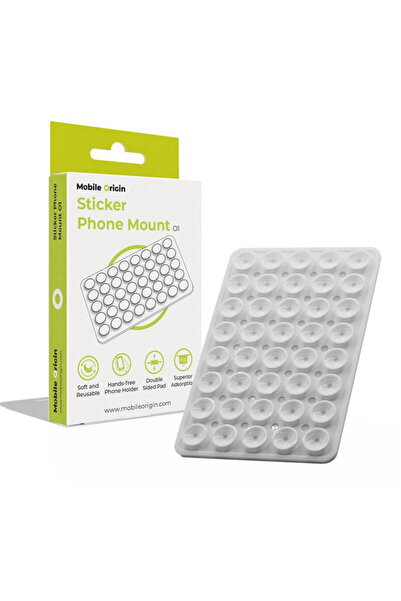 Mobile Origin Sticker Phone Mount O1, clear white