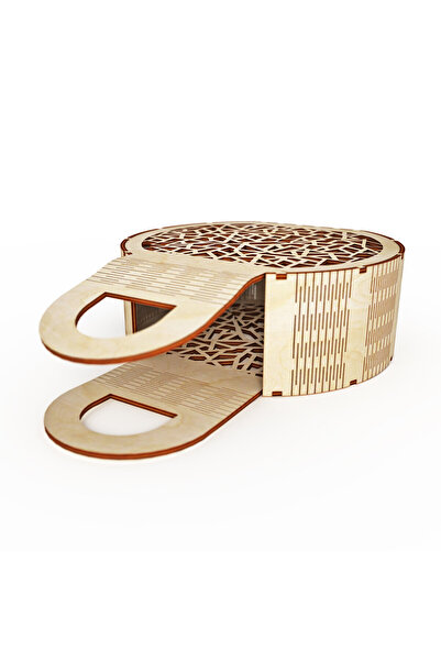 Amco Round wooden purse 26.3x18.5x7.2 cm