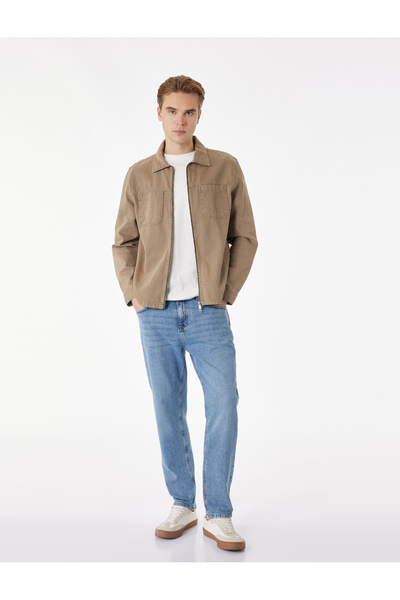 Koton Cotton Regular Fit Normal Waist Tapered Jean Trousers - Joe Jean