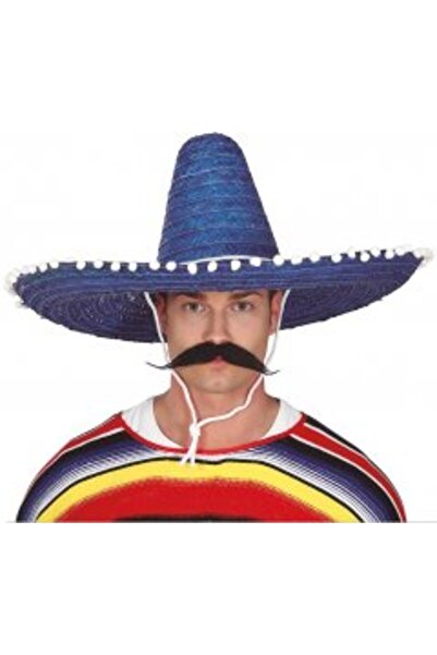 FDM Palarie Sombrero Mexican Cu Ciucuri Bleumarin Marime : Diametru 63 cm