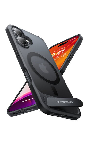 TORRAS iPhone 16 Case - Pstand MagSafe - Black