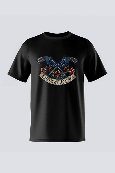 Tişört Mania Unisex Regular Fit Printed T-Shirt 100% Cotton - Guns N' Roses - Rck4860