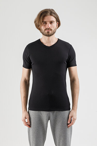 Airlife Sportswear Fv 9 I V Collar Flexible Men's T-Shirt Black