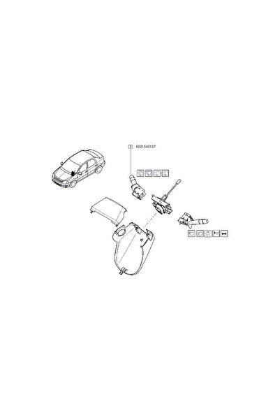 Renault WIPER SWITCH LEVER Logan/Dokker/Jogger/Stepway