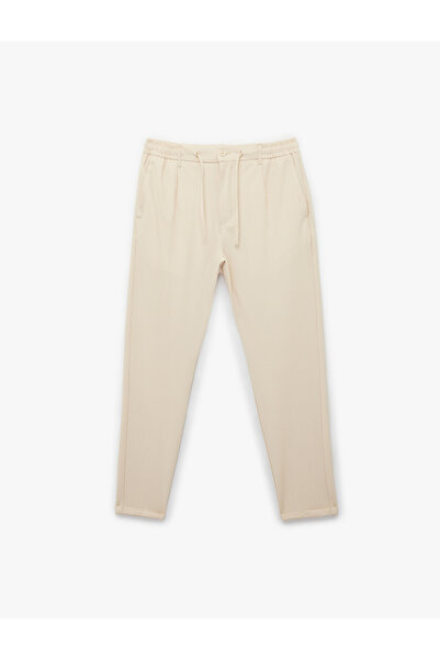 Koton Double Leg Pockets, Elastic Waist, Buttoned Trousers