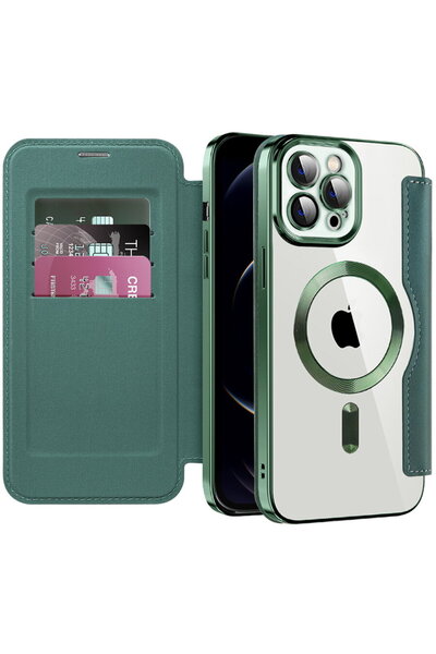 Techsuit SmartMag Book Case for iPhone 12 Pro - Green